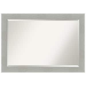 Glam Linen Grey 41 in. H x 29 in. W Framed Wall Mirror