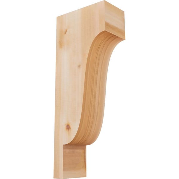 Ekena Millwork 5-1/2 in. x 10 in. x 26 in. Western Red Cedar Newport Smooth Corbel