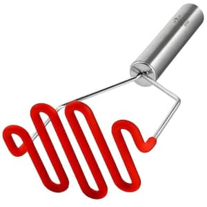 Potato Masher with Premium Silicone - Red