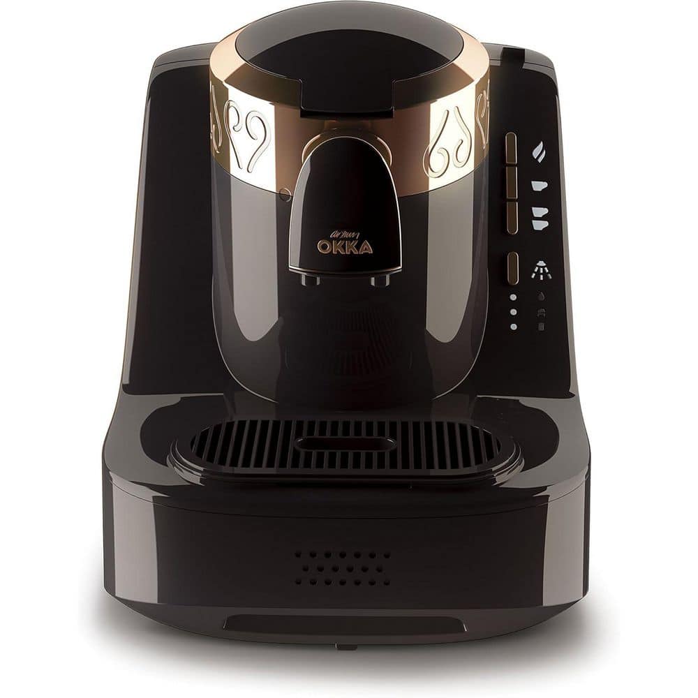 Automatic 2 Cup Black/Copper Turkish Coffee Maker