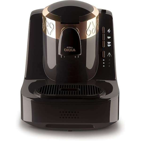 Automatic 2 Cup Black/Copper Turkish Coffee Maker