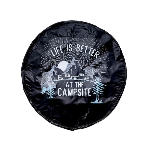 Camco Life is Better at the Campsite Spare Tire Cover - Size J (Up to ...