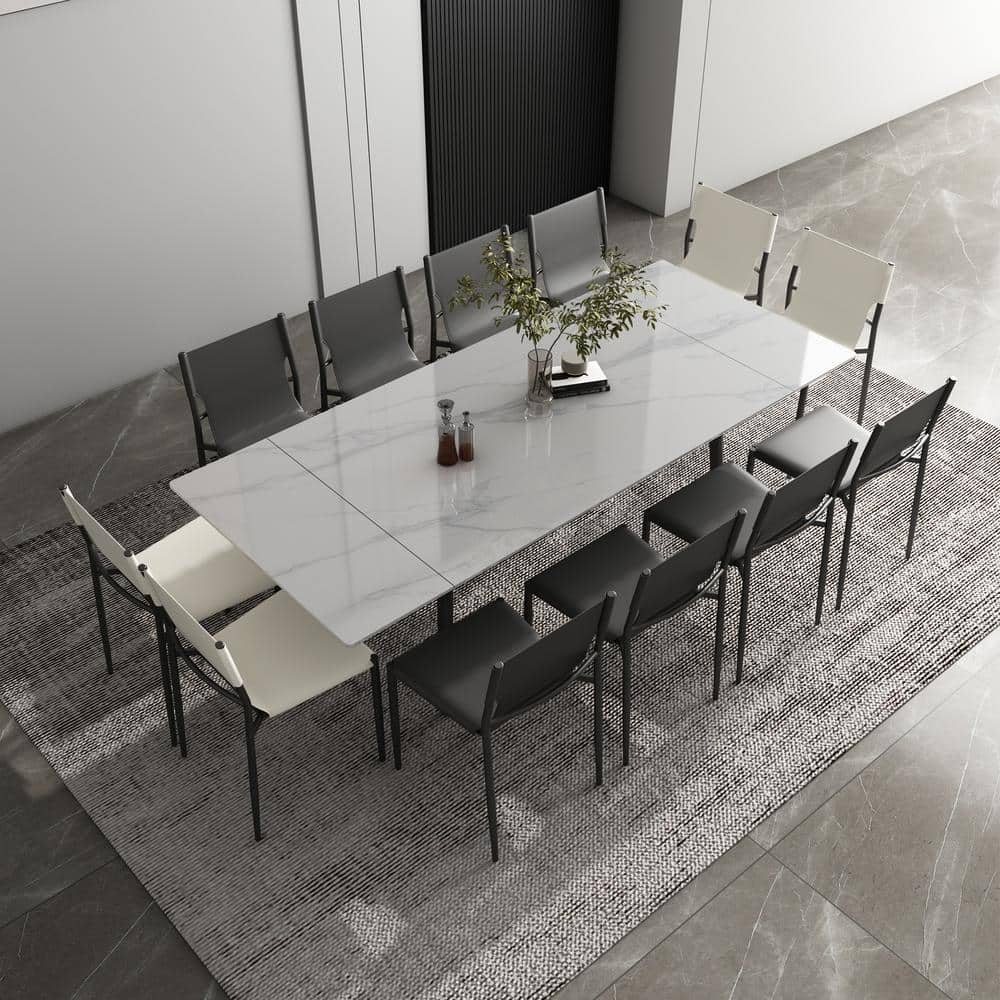 THE RIGHT PATH 62.9 in. to 94.4 in. Rectangle White Stone