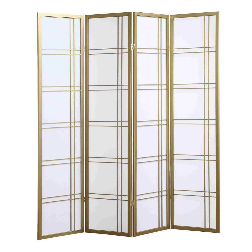 Avex 70 in. Wood Garden Fence 4 Panel Folding Privacy Screen