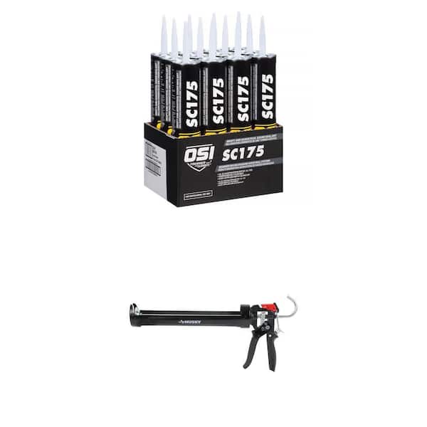 SC175 28 oz. White Acrylic Latex Caulk Sealant (12-Pack) and 29 oz. Caulk Gun Combo