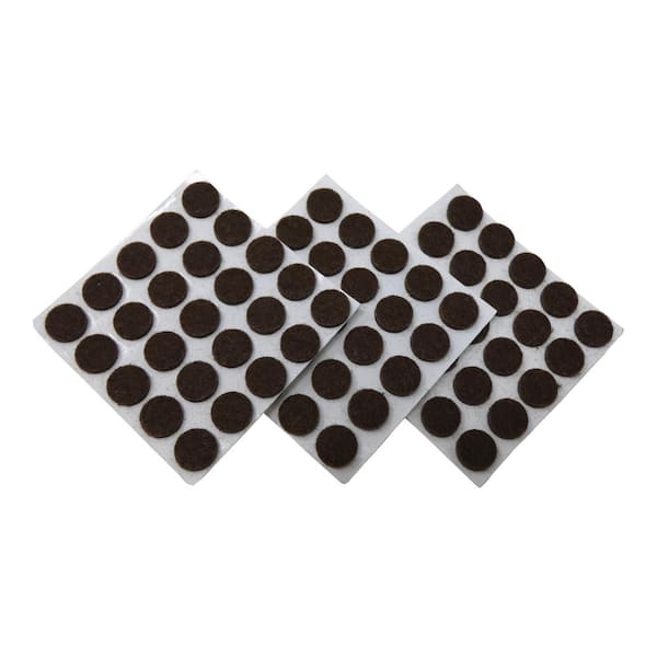 Everbilt 3/8 in Brown Round Medium Duty Self-Adhesive Felt Pads (75-Pack)  49949 - The Home Depot