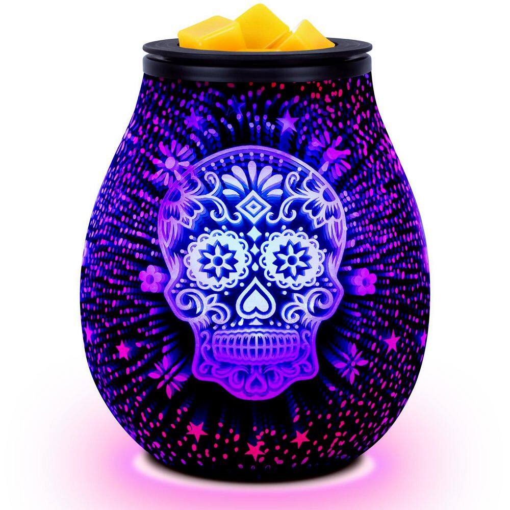 3D Skeleton 7-Color LED Electric Wax Melt Warmer - Oil Diffuser WK2780 ...
