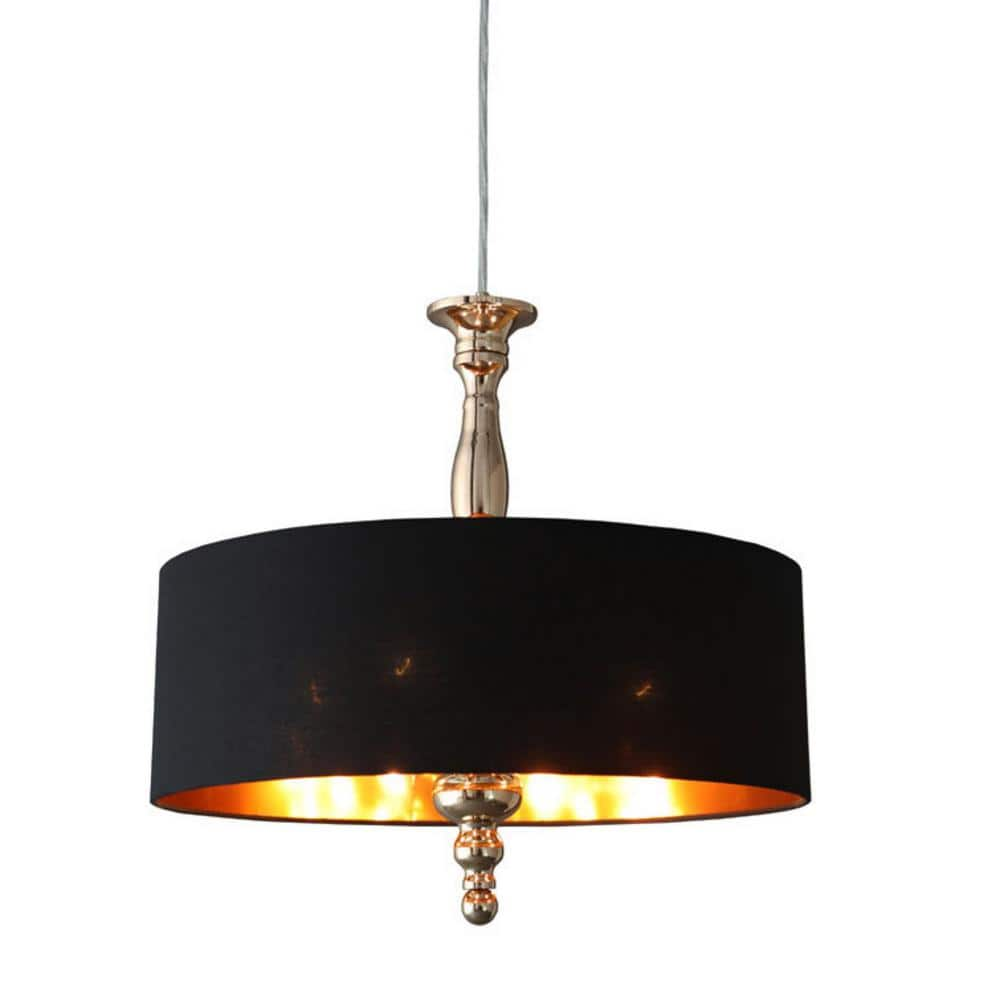 INNOBULE 4-Light Black Chandelier HEL-UL3104G - The Home Depot