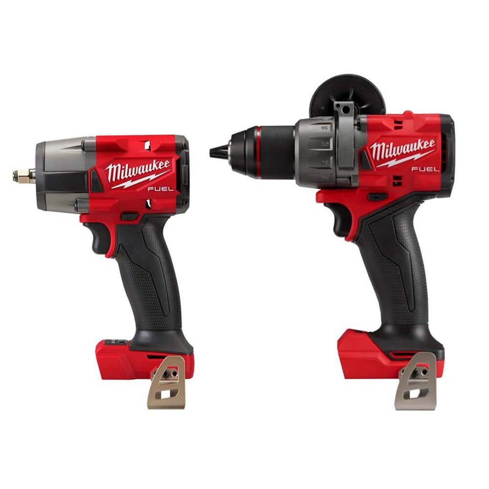 M18 FUEL GEN-2 18V Lithium-Ion Mid Torque Brushless Cordless 3/8 in. Impact Wrench w/FR & FUEL Hammer Drill/Driver -  Milwaukee, 2960-20-2904-20