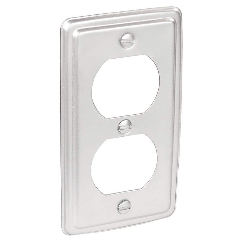 4 in. H x 2 in. W Metallic Steel, 1-Gang Duplex Receptacle Cover, (100-Pack) price history on PriceWatchPro