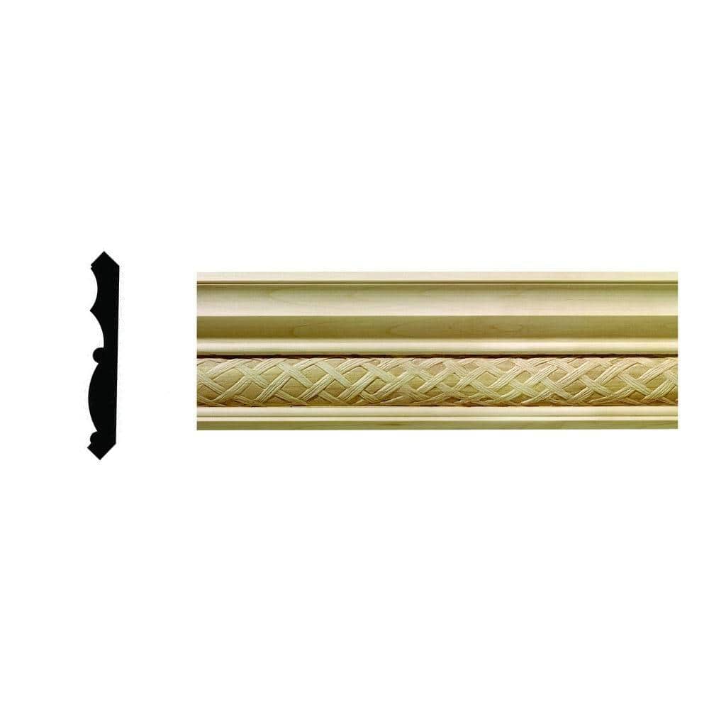 1/2 in x 3-3/4 in x 96 in. Hardwood White Unfinished Loose Weave Crown Moulding price history on PriceWatchPro