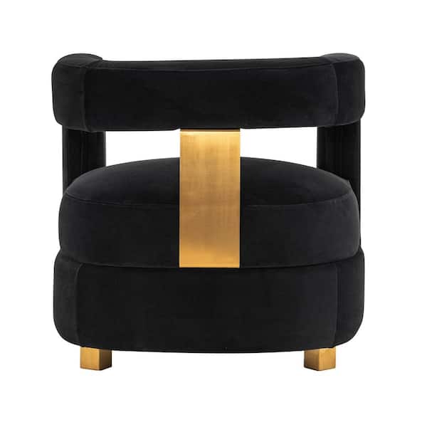 Manhattan Comfort Modern Amirah Velvet Accent Chair in Black - Set of 2 Manhattan Comfort Modern Amirah Velvet Accent Chair in Black - Set of 2
