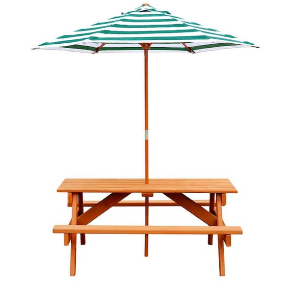 Gorilla Playsets Children's Picnic Table with Umbrella
