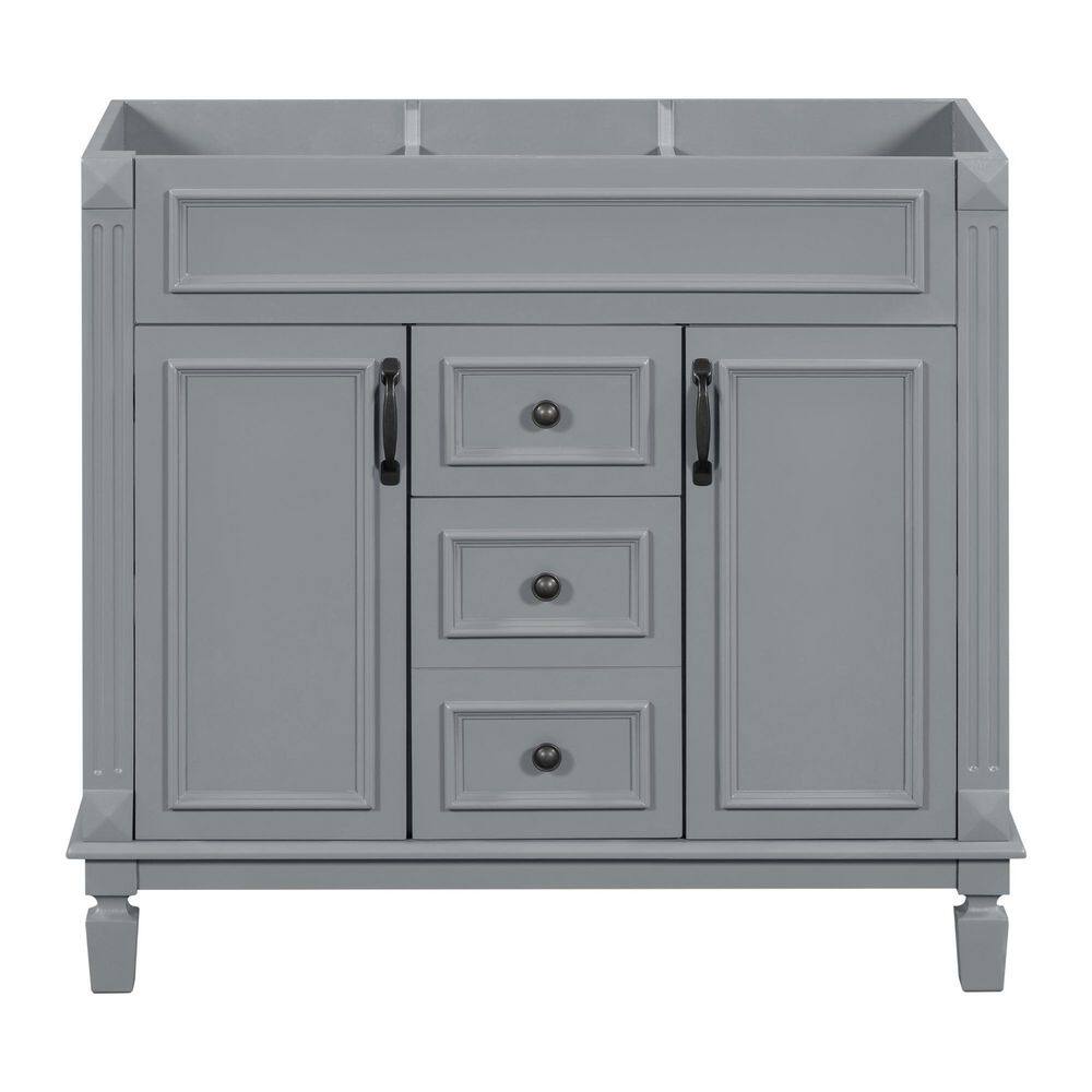 36 in. Bath Vanity Cabinet without Top in Gray Unassembled price history on PriceWatchPro