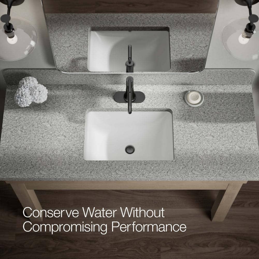 Matte Black Tone Single-Handle Monoblock Bathroom Faucet