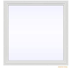 47.5 in. x 47.5 in. V-2500 Series White Vinyl Picture Window w/ Low-E 366 Glass