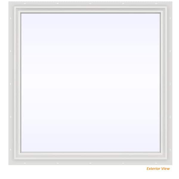 47.5 in. x 47.5 in. V-2500 Series White Vinyl Picture Window w/ Low-E 366 Glass