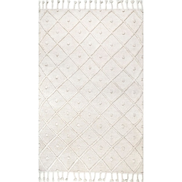 nuLOOM Jinny Trellis Ivory 5 ft. x 8 ft. Area Rug