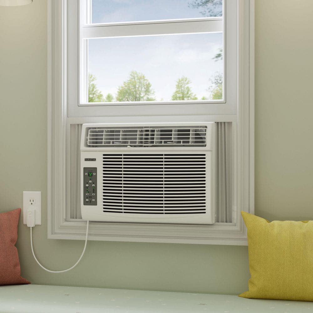 Durastar 8,000 BTU White Window Air Conditioner with Heater and Remote