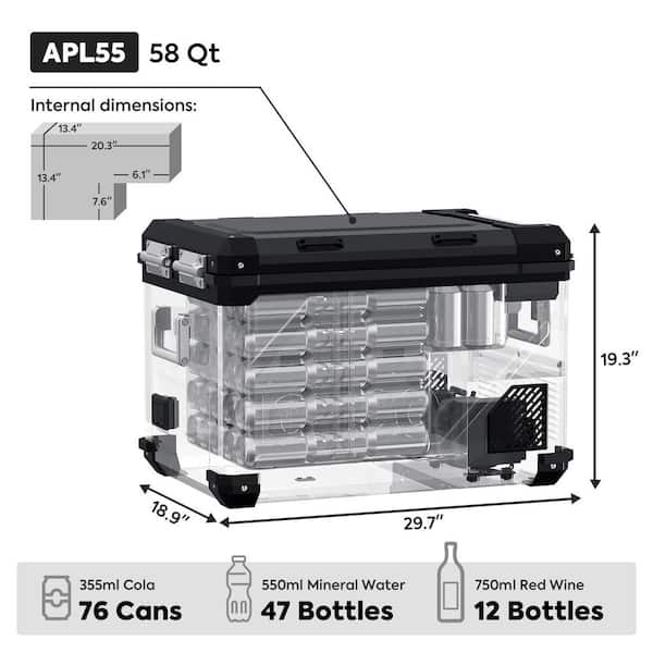 ICECO APL55 Stainless Steel 1.94 cu. ft. Manual Defrost Dual Zone