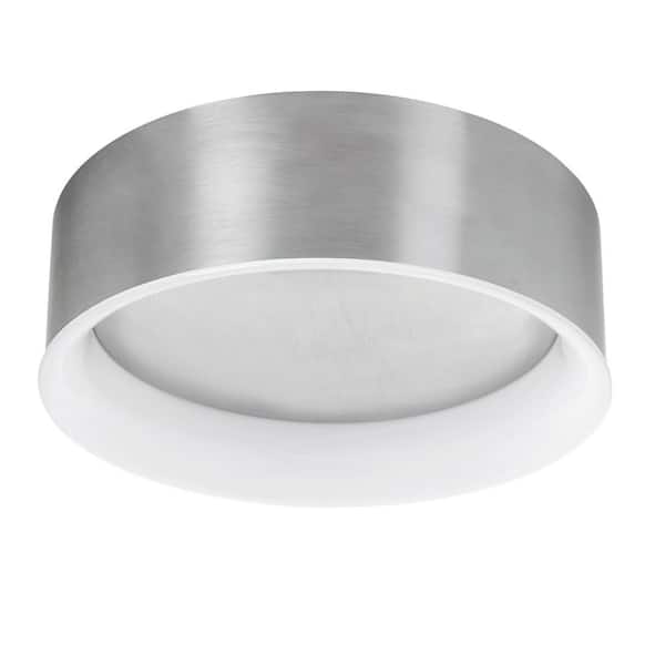 Commercial Electric Flexinstall Cove 10 in. Brushed Nickel Integrated LED Recessed Ceiling Light with 5CCT Plus DuoBright