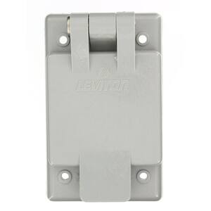 20 Amp 125-Volt Straight Blade Grounding Inlet Outlet, Gray