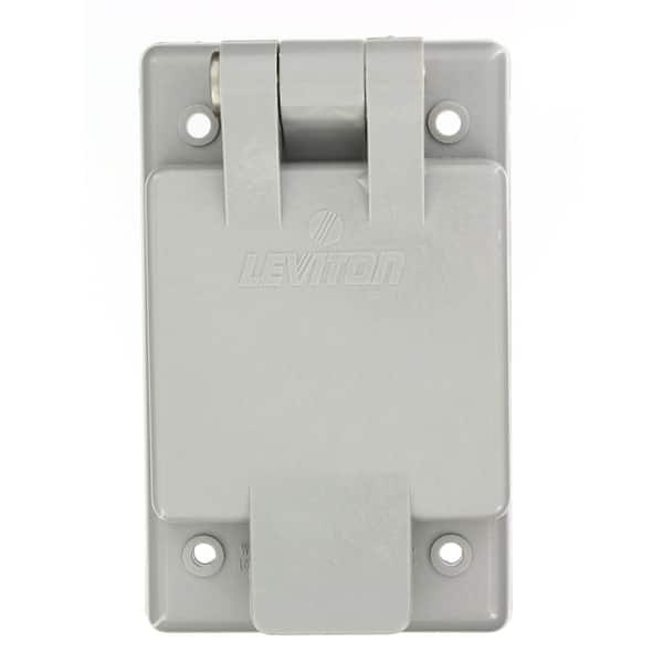 Leviton 20 Amp 125-Volt Straight Blade Grounding Inlet Outlet, Gray 15378-CWP
