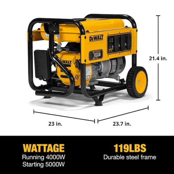 DEWALT 5300-Watt Gasoline Powered Manual Start Portable Generator with Honda Engine