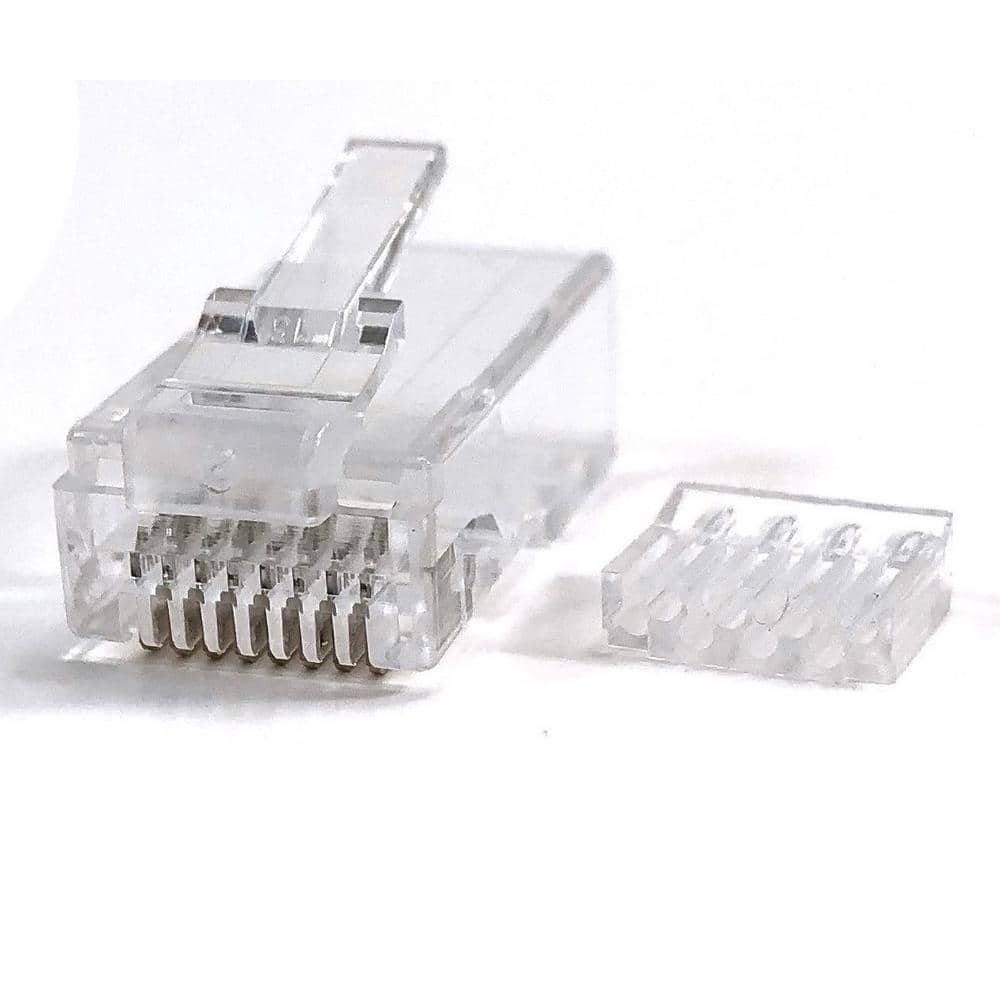 Micro Connectors, Inc Category 6 RJ45 Modular Connector Clear (100