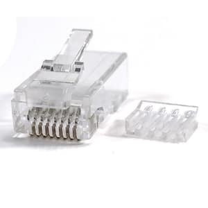 Category 6 RJ45 Modular Connector Clear (100-Pack)