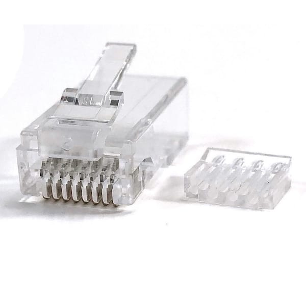 Micro Connectors, Inc Category 6 RJ45 Modular Connector Clear (100-Pack)