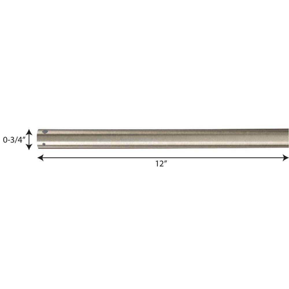 Black Steel 12-Inch Ceiling Fan Downrod