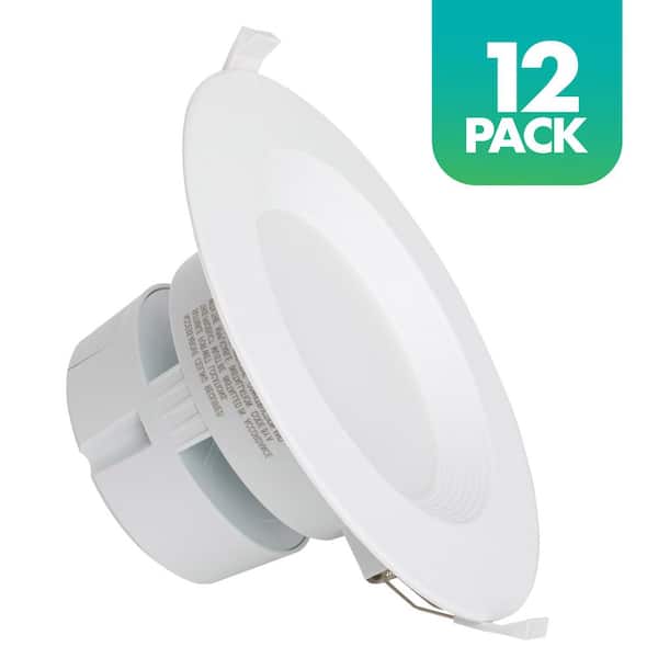 Simply Conserve 6 in. Canless 3000K New Construction or Remodel IC Rated Integrated LED Recessed Kit (12-Pack)