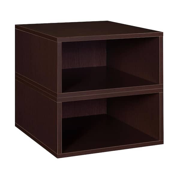 Niche 13 in. H x 13 in. W x 13 in. D Brown Wood 2-Cube Organizer