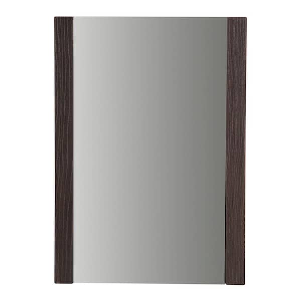 Domani 20 in. W x 28 in. H Framed Rectangular Bathroom Vanity Mirror in Elm Ember