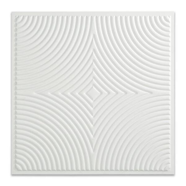 Fasade Echo 2 ft. x 2 ft. Vinyl Lay-In Ceiling Tile in Gloss White
