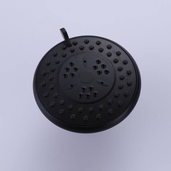 3-Spray Patterns 3.89 in. Wall Mount Fixed Shower Head Set in Matte Black 3-Spray Patterns 3.89 in. Wall Mount Fixed Shower Head Set in Matte Black