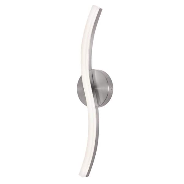 AFX Trace 3 in. 1-Light Satin Nickel LED Vanity Light