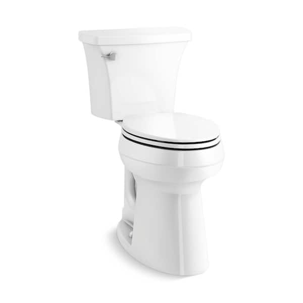 Highline 12 in. Rough In 2-Piece 1.28 GPF Single Flush Elongated Toilet in White Seat Included