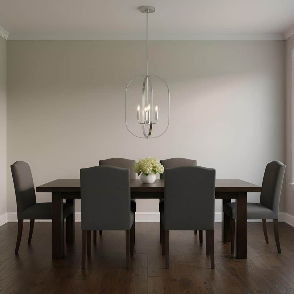 Loretto 4-Light Brushed Nickel Transitional Dimmable Lantern Chandelier price history on PriceWatchPro