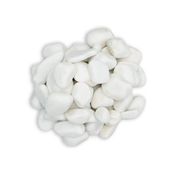 0.5 cu. ft. Alpine White 0.25 in. to 1.25 in. Pebbles 30 lbs. Bag