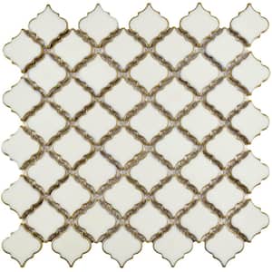 Hudson Tangier Snowcap White 12-3/8 in. x 12-1/2 in. Porcelain Mosaic Tile (11.0 sq. ft./Case)