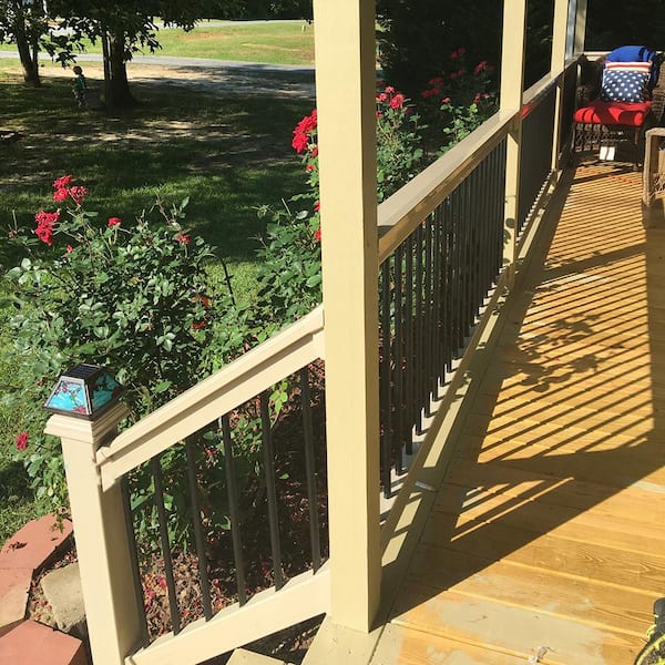 Weatherables Bellaire 3 ft. H x 96 in. W Khaki Vinyl Stair Railing Kit