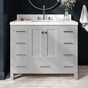 Cambridge 42 in. W x 21.5 in. D x 34.5 in. H Freestanding Bath Vanity Cabinet Only in Grey