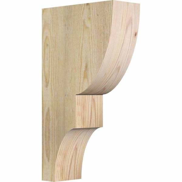 Ekena Millwork 4 in. x 10 in. x 18 in. Douglas Fir Ridgewood Rough Sawn Corbel
