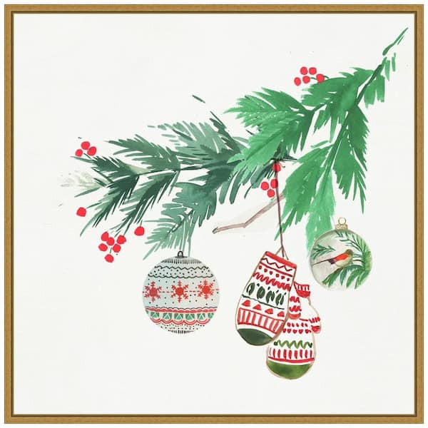 Amanti Art 22 in. Christmas Morning Christmas Holiday Framed Canvas Box Wall Art
