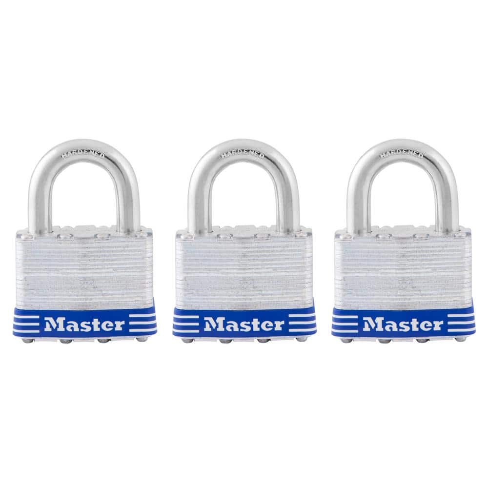 Various Brass Padlock Chrome Plated 3 KEYS Luggage Locker Security Garage Shed 