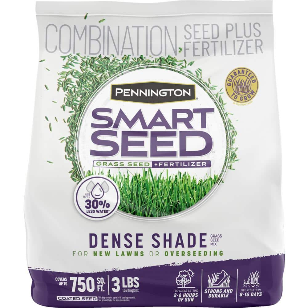 (2) Pennington Smart Seed Dense Shade Grass Seed Mix  for Partial to Full Shade  3.0 lb. New Bag (BID IS PER BAG OF SEED, LOT IS FOR 2 TOTAL BAGS.)