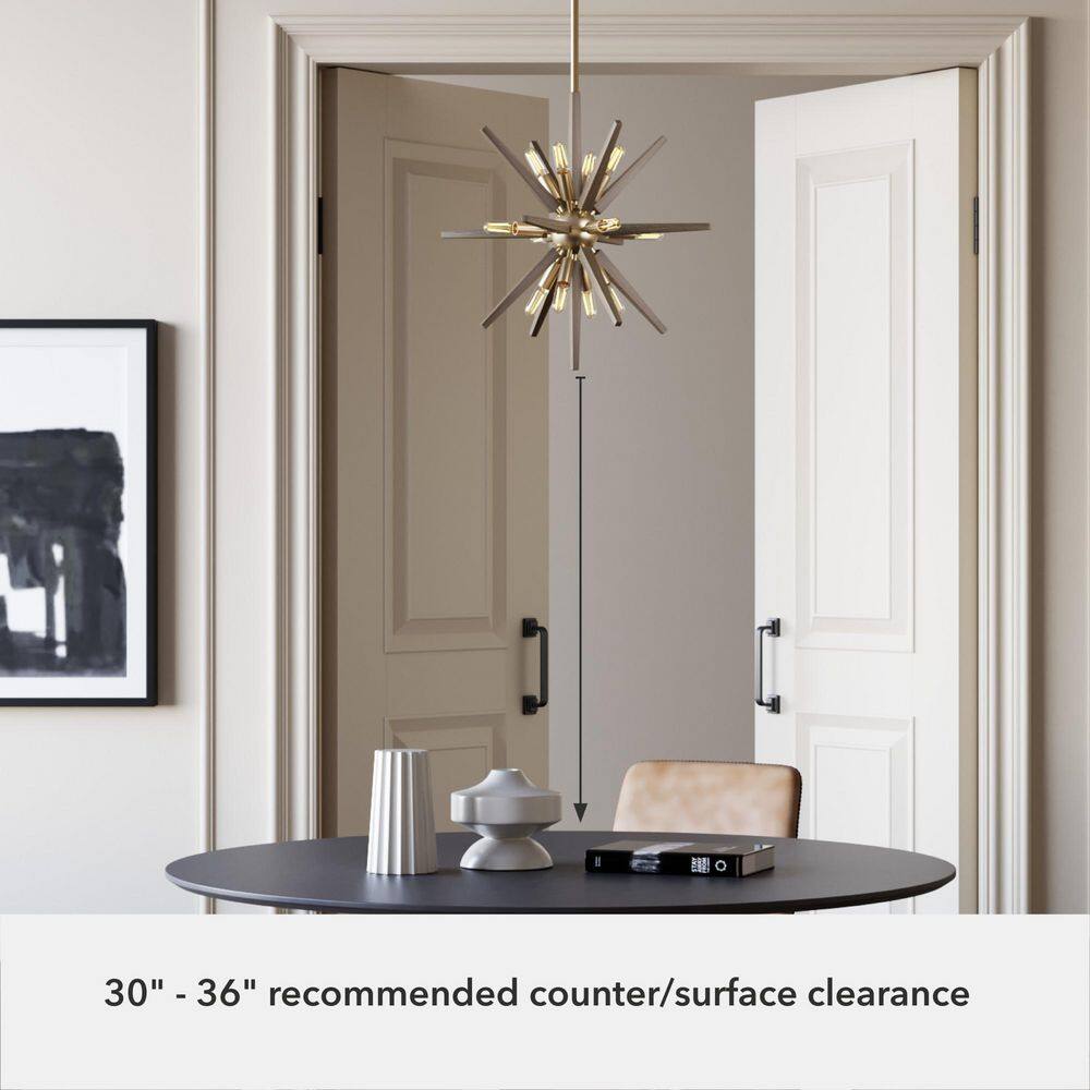 Alturas Gold Medium Aluminum Sputnik Pendant Light Fixture