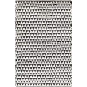 Jean Black/White Geometric 2 ft. x 4 ft. Indoor Area Rug
